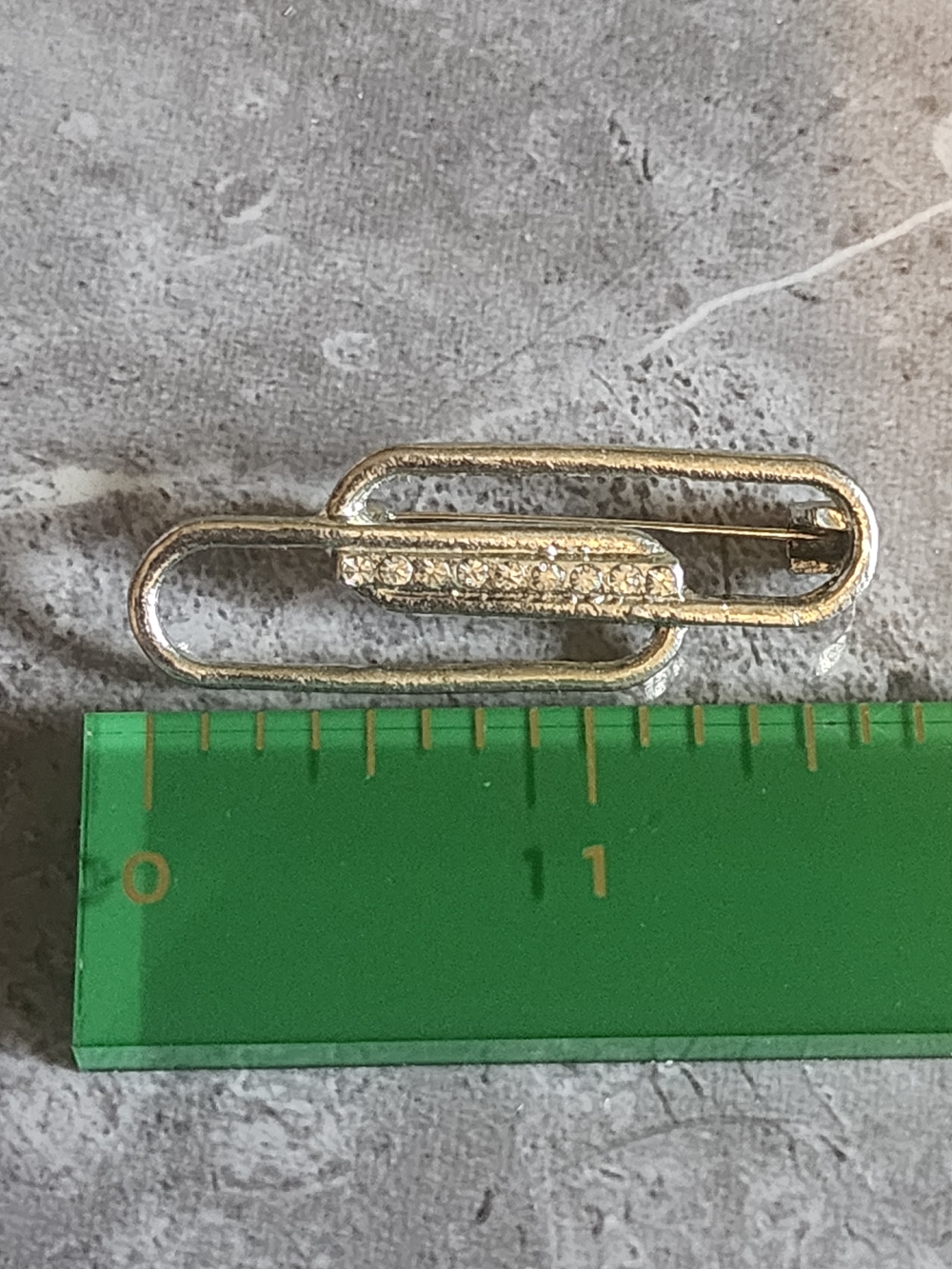 Gold-Tone Rhinestone Brooch - Picture 2 of 3